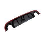 Infiniti Q50 Sedan 2014-2017 Rear Bumper Diffuser With LED Brake Light Carbon Fiber