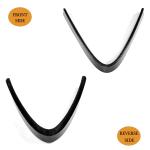Real Carbon Fiber Front Canards Kit for Alfa Romeo Giulia Base Sedan 2015-2023 Front Bumper Headlight Eyelids Eyebrows Covers Front Grille