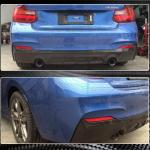 BMW 2 Series F22 F23 220i 228i 230i M Sport M235i M240i 2014-2019 Rear Bumper Diffuser Carbon Fiber