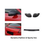 Carbon Fiber Car Mirror Covers Cap and Rear Bumper Spolier 2008-2014