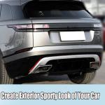 Land Rove Range Rover Velar 2017-2021 Silver Rear Bumper Diffuser With Exhaust Tips PP