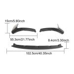 M Performance BMW G87 M2 Front Bumper Lip Carbon Fiber Gloss Black 2023+