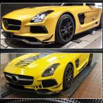 Mercedes Benz C197 R197 SLS AMG 2010-2013 Front Bumper Lip Carbon Fiber