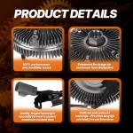 MCACAR KIT Electronic Radiator Cooling Fan Clutch Compatible with Dodge Ram 2500 3500 5.9L 6.7L for Ram 4500 5500 6.7L 55056990AA
