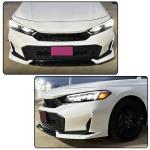 Pearl White Black Front Lip for Honda Civic Sedan & Hatchback 2025 2026 ABS | Air Dam Chin Spoiler Diffuser Guard Protector Body Kits Trim