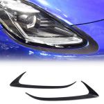 Carbon Fiber Headlight Eyelid Covers Compatible with Maserati Grecale Sport Utility 4-Door 2022-2023 Front Headlamp Eyebrows Eye Lid Decoration Cover Trim Factory Outlet