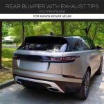 Land Rove Range Rover Velar 2017-2021 Silver Rear Bumper Diffuser With Exhaust Tips PP