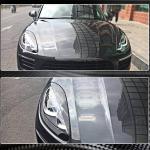 Porsche Macan 2014-2018 Headlight Eyebrows Lamp Eyelids Dry Carbon Fiber