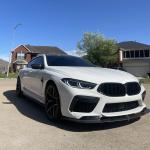 BMW F91 F92 F93 M8 2019-2022 Front Bumper Lip Dry Carbon Fiber