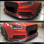 Audi S3 A3 Sline 8V Sedan Pre-facelift 2014-2016 Front Bumper Lip Carbon Fiber