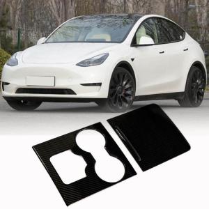 Tesla Model 3 & Y 2016-2023 Interior Control Decoration Covers Dry Carbon Fiber