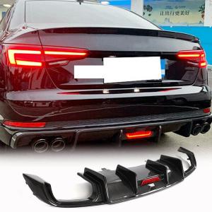 2017–2019 Audi A4 B9 Base Sedan Carbon Fiber Rear Bumper Diffuser