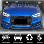 Audi S3 A3 Sline 8V.5 Sedan 2017-2020 Front Bumper Lip Carbon Fiber