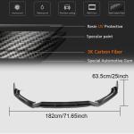 Audi S4 A4 Sline B9 Sedan 2017-2020 Front Bumper Lip Carbon Fiber