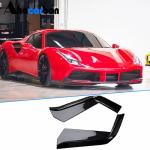 Ferrari 488 Convertible Coupe 2-Door 2015-2019 Front Bumper Splitters Dry Carbon Fiber