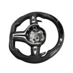 BMW Universal F06/F10/F12/F13/F8X Classic Steering Wheel With LED Carbon Fiber (Airbag+Paddles+Buttons+Carbon Fiber Trim Cover+Flat Bottom)
