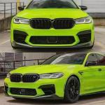 BMW 5 Series F90 M5 LCI 2021-2023 Carbon Fiber Front Bumper Lip Spoiler