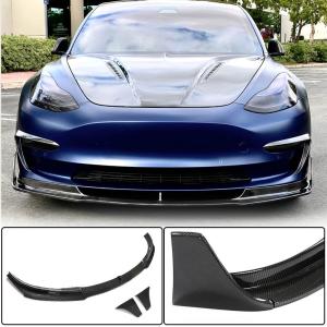 Tesla Model 3 2016-2022 Front Bumper Lip Carbon Fiber