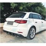 Audi A3 Base 8V.5 Hatchback 2017-2020 Rear Bumper Diffuser Carbon Fiber