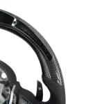 BMW Universal F06/F10/F12/F13/F8X Classic Steering Wheel With LED Carbon Fiber (Airbag+Paddles+Buttons+Carbon Fiber Trim Cover+Flat Bottom)