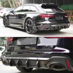 Audi RS6 C8 Avant 2019-2023 Rear Bumper Diffuser Dry Carbon Fiber