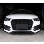 Audi S4 A4 Sline B9 Sedan 2017-2020 Front Bumper Lip Carbon Fiber
