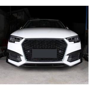Audi S4 A4 Sline B9 Sedan 2017-2020 Front Bumper Lip Carbon Fiber