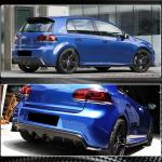Volkswagen VW Golf 6 MK6 R R20 2010-2013 Rear Bumper Diffuser Carbon Fiber