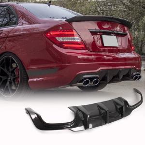 Mercedes Benz W204 C204 C300 Sport C63 AMG Facelift 2012-2015 Rear Bumper Diffuser Carbon Fiber