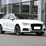 Audi S3 A3 Sline 8V.5 Sedan 2017-2020 Front Bumper Lip Carbon Fiber