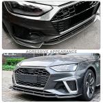 A4 Carbon Look 1pc/Set Front Lip for 2020-2024 Audi A4 B9.5 S-Line | ABS Integrated Lower Chin Spoiler Splitter Compatible with 2020-2024 Audi A4 B9.5 S-Line Sedan No Modification Body Kit