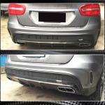 Mercedes Benz X156 GLA45 AMG Pre-facelift 2015 2016 Rear Bumper Diffuser Carbon Fiber