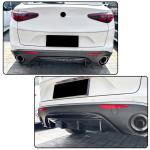 Gloss Black Rear Diffuser for Alfa Romeo Stelvio Sport Utility 2017-2023 ABS Lower Bumper Lip Spoiler Body Kit Factory Outlet