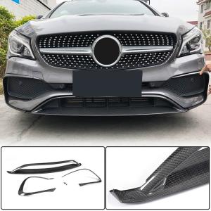 Mercedes Benz (W117) C117 CLA220 CLA250 Sport Facelift 2017-2019 Front Bumper Lip Carbon Fiber/FRP