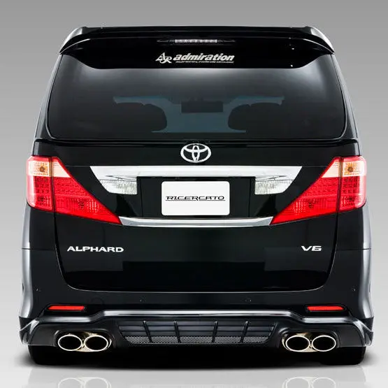 Toyota 08-15 Alphard Vellfire 20 series AH20 AD Style rear lip (Twin exit exhaust)