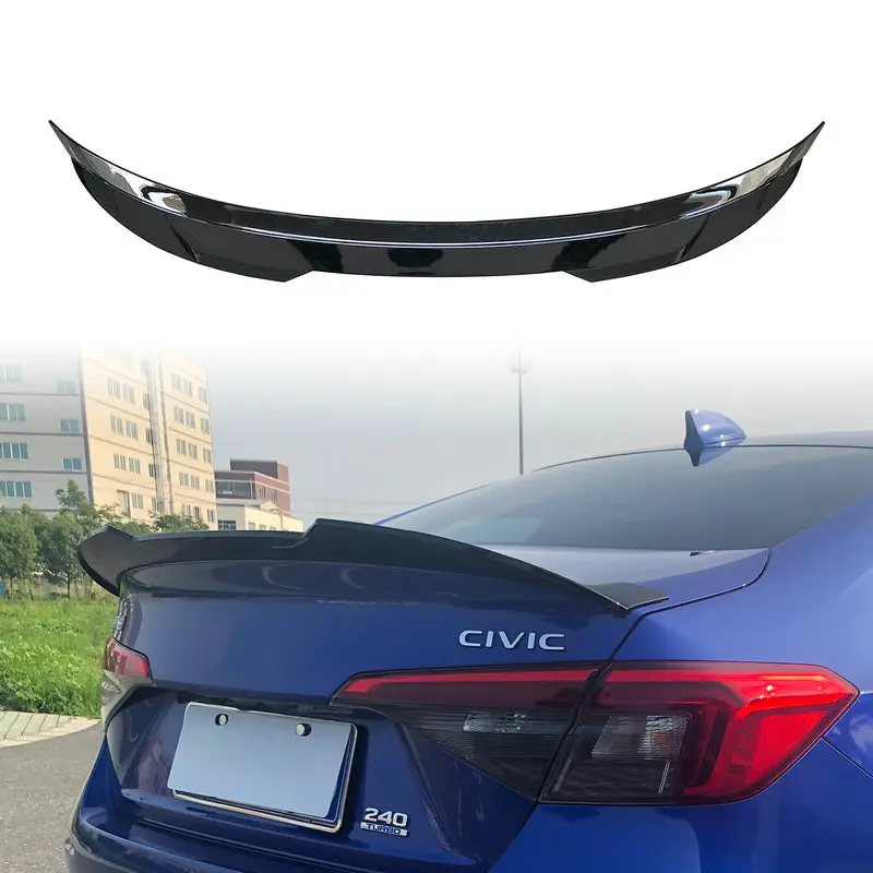Honda Civic Gen 11 FE1 C Type Rear spoiler (Gloss black, Sedan)