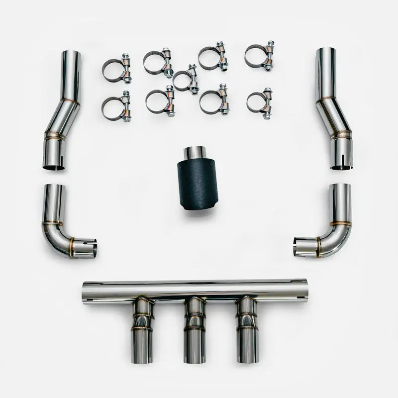 Honda Civic Gen 11 FE1 TR Type Rear exhust tip set (MIddle exit, carbon tip, for sedan)