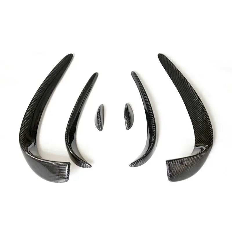 MERCEDES BENZ C-Class W205 4door 15-16 Front Bumper Canards Glossy 6pcs