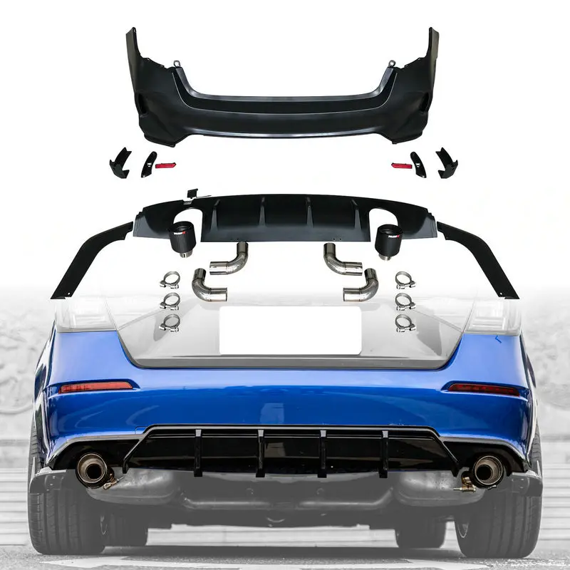 Honda Civic Gen 11 FE1 TR Type rear bumper (Double exhaust exit, for sedan)