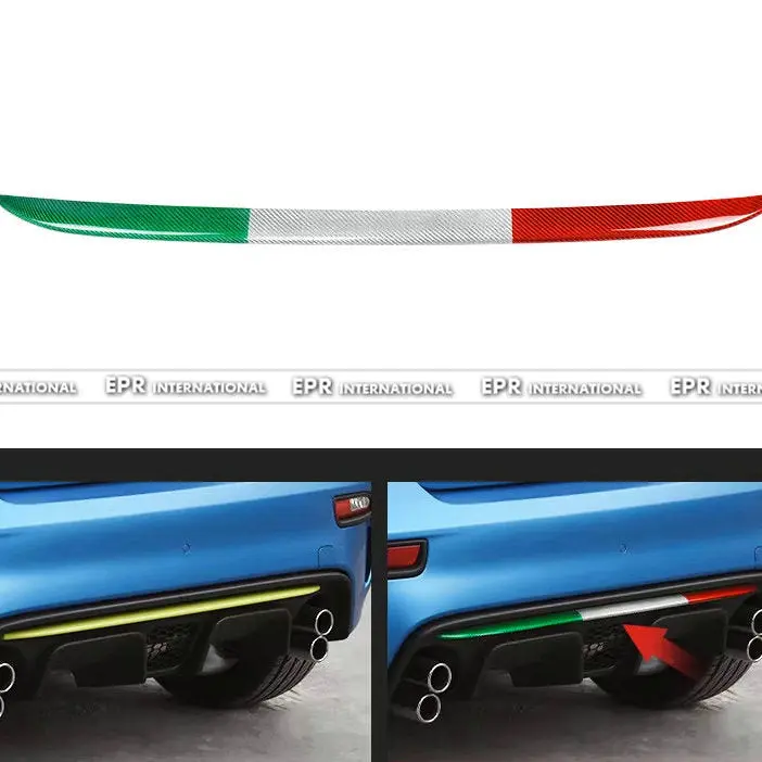 Fiat Abarth 500 595 695 2017-2024 rear bumper diffuser strip trim (Default as 3 color)